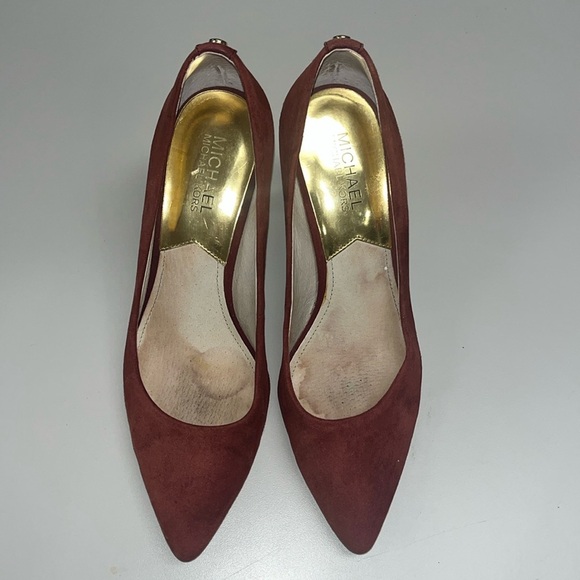 Michael Michael Kors rust colored suede heels size 8 - Picture 1 of 10